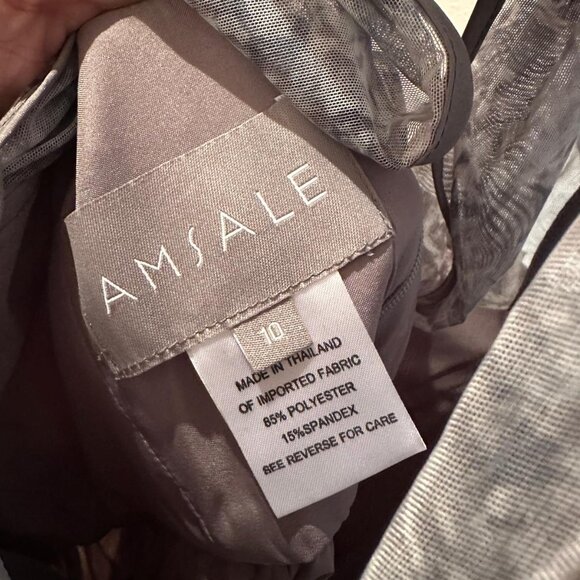 Amsale Chiffon Dress NWT Size 10 - Picture 4 of 5